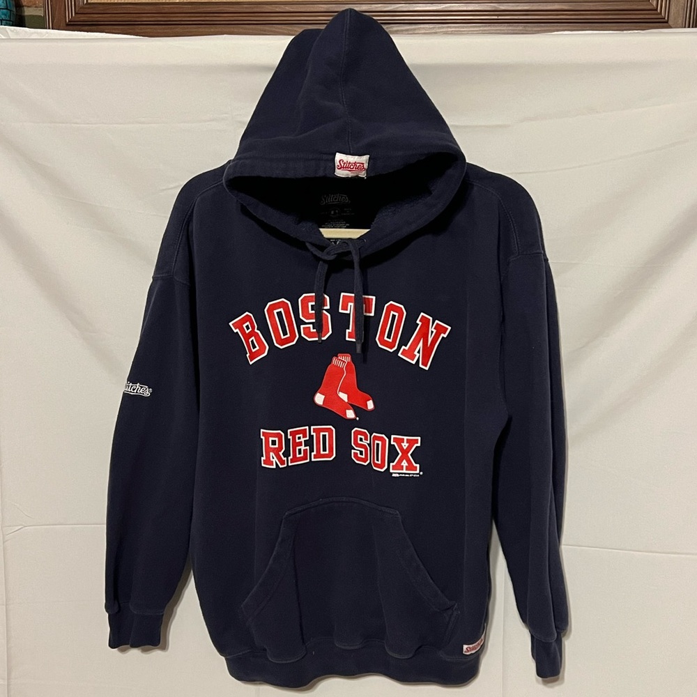 SOLD*** Sz L Boston Red Sox Hoodie Sweatshirt by STITCHES - Picture 1 of 11